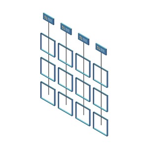 Étagères coulissantes murales asiatiques en métal, panneaux d'affichage faciles à assembler, légers pour une utilisation en intérieur - Product Image 4