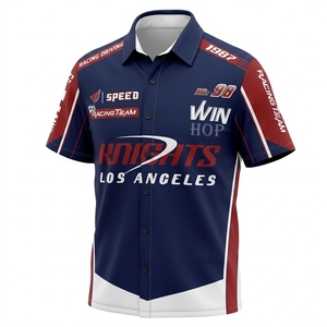 Camiseta personalizada con logo para equipo de carreras, jersey bordado transpirable para mecánicos, ropa para F1 y pistas de carreras. - Product Image 5