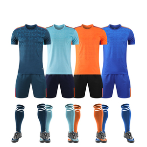 Maillot de football bleu clair pour homme avec impression du nom du joueur, sublimation, évacuation de l'humidité, manches courtes, short marine 2027, football américain - Product Image 5