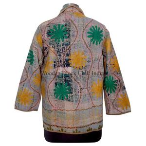 Veste Kantha tricotée ethnique été/hiver printemps, respirante, séchage rapide, écologique, vintage, décontractée pour les sorties - Product Image 5