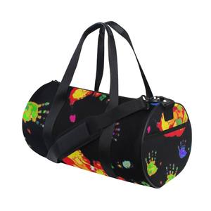 <b>Rainbow</b> Glitter Duffel Bag Large Capacity Polyester Sport Fitness Gym Bag with Zipper Closure and Black Handles - Product Image 2
