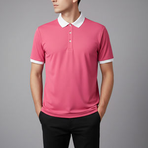 Camiseta polo para hombre con estampado personalizado OEM, corte regular, 100% algodón, manga corta, secado rápido, ropa informal, ropa de calle, camisetas de golf para hombre - Product Image 3