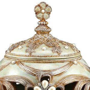 Scatola Portagioie Decorativa in Poliresina con Design Vintage a Rosa, Altezza 28,5 cm, Elegante Soluzione di Archiviazione per i Tuoi Tesori - Product Image 3