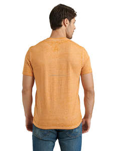 T-shirts en gros pour hommes, col en V, nouveau design, t-shirts en coton pour hommes, sur mesure, taille personnalisée, t-shirts à col en V - Product Image 2