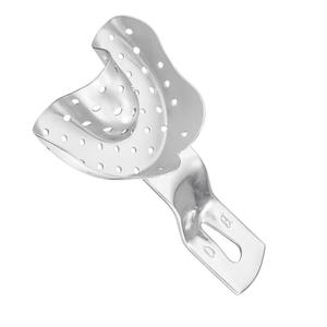Bandeja de Impresión Dental Manual de Acero Inoxidable de Alta Calidad, Perforada, Reutilizable y Precisa para Procedimientos Dentales en Clínicas - Product Image 1