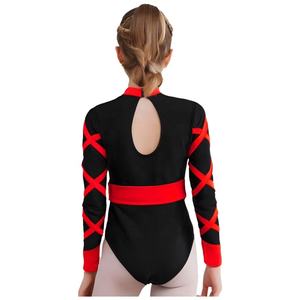 Tenue de gymnastique pour filles de 6 à 16 ans, justaucorps avec ceinture et short, ensembles pour cours de danse, patinage artistique, spectacles sur scène, compétitions - Product Image 4