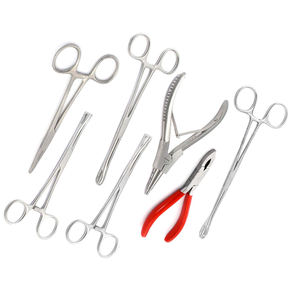 Ensemble d'outils de perçage corporel manuels réutilisables en acier inoxydable allemand de qualité supérieure, classe I, certifiés CE, garantie 1 an - Product Image 2