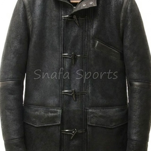 OEM <b>Men</b> Shearling Leather <b>Jacket</b> Winter Fur Lined Aviator <b>Jacket</b> Custom Wholesale Manufacturer Design Leather <b>Jacket</b> - Product Image 3