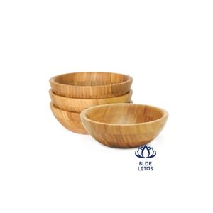 Tazón de Bambú de Primera Calidad con Acabado Impecable, Ideal para Servir Alimentos y Guardar Bocadillos, Mejora el Estilo y la Comodidad - Product Image 1