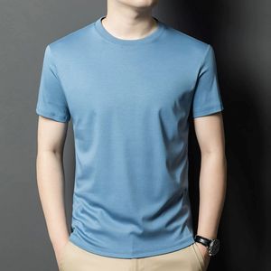 เสื้อยืดคอกลมผ้าฝ้ายระบายอากาศดี สีพื้น สำหรับผู้ชาย แขนสั้น สไตล์ลำลอง ใส่ได้ในฤดูร้อน รับปักโลโก้ตามแบบ OEM และสกรีนลายตามสั่ง - Product Image 3