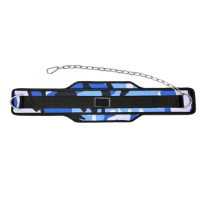 Fitness Gym <b>Safety</b> Custom Printed Neoprene Buckle Dip Belt Steel <b>Chain</b> Weightlifting Training Back Support Compression Gym - Product Image 2