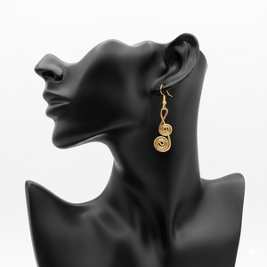 Handmade <b>Resin</b> & Brass <b>Earrings</b> – Wholesale African Boho Style Dangle Drop <b>Earrings</b> Gold Brass Wire Statement Tribal Jewelry - Product Image 3