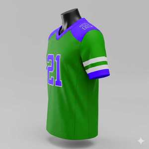 Ropa Deportiva, Jersey de Fútbol Americano de Manga Corta, Personalizable, Transpirable, Unisex para Adultos, de Alta Calidad - Product Image 2