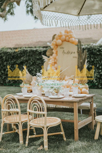 Chaise pour enfants en rotin artisanal à louer pour les organisateurs d'événements, mariages, anniversaires, festivals et la décoration d'événements pour enfants - Product Image 1