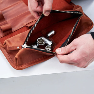 Wholesale handmade leather <b>tool</b> <b>rolls</b> organizer bags OEM supplier custom branding export quality portable storage for sale - Product Image 6