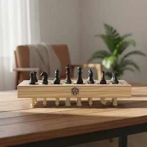 Ajedrez de Madera de la Mejor Calidad, Madera Sólida de Alta Calidad, Tablero de Ajedrez Plegable y Portátil, Color y Tamaño Personalizables - Product Image 2