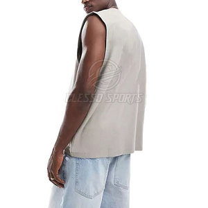Camisetas sin mangas de algodón, camisetas sin mangas ajustadas, camisetas sin mangas de manga corta para venta en línea - Product Image 3