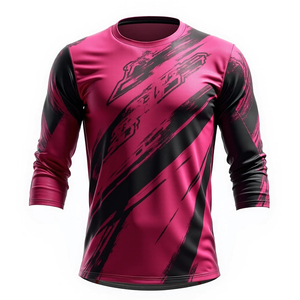 เสื้อเจอร์ซีย์มอเตอร์ไซค์แขนยาวสำหรับผู้ชาย แบบซับลิเมชั่น แห้งเร็ว ระบายอากาศได้ดี ผลิตจากโพลีเอสเตอร์ 100% มีไซส์พลัส สำหรับมอเตอร์ครอส - Product Image 2