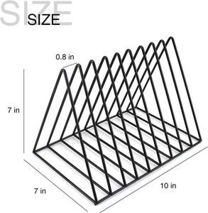 Metal Book Stand for Study Table Iron Desk Organizer for Books Files <b>Magazines</b> Tabletop <b>Storage</b> Rack for Home Office - Product Image 3