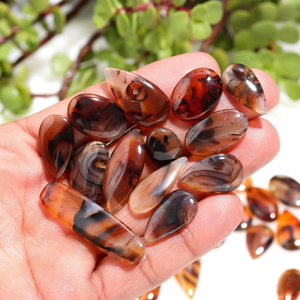 Ágata de Montana Marrón Única |   Piedra de Ágata Natural Tallada a Mano |   Piedra de Colección |   Material para Joyería Artesanal, Joyería Hecha a Mano, 25-30 mm - Product Image 1