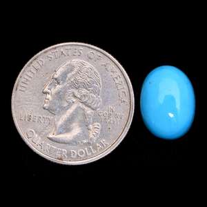 Turquoise AAA 10x14mm, cabochon ovale lisse, turquoise naturelle bleue d'Arizona, pierre semi-précieuse, cabochons à dos plat pour bijoux - Product Image 4