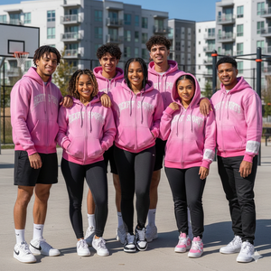 Sudaderas con capucha y sudaderas de felpa para hombre, de 500 GSM, de felpa francesa, con bordado desgastado, estilo urbano, con corte y costura, con cremallera - Product Image 2