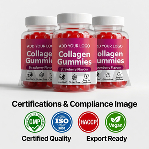 คอลลาเจนกัมมี่รสสตรอว์เบอร์รีแบรนด์ส่วนตัว |   ผู้จัดจำหน่ายอาหารเสริมบำรุงผิว ผม เล็บ แบบขายส่ง - Product Image 4