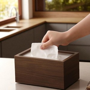 Elegante Caja de Madera para Servilletas y Pañuelos, Diseño Clásico y Duradero, Hecho a Mano, Ecológico, para Hogar, Oficina y Hoteles de Lujo - Product Image 1