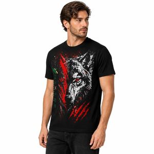 Maßgefertigtes Herren-T-Shirt mit Wolfskrallen-Print Übergroßes Sommer-Shirt Lässiger Hip-Hop Streetwear Atmungsaktiv 100% Baumwolle Gestricktes Grafik-T-Shirt - Product Image 5