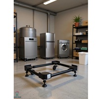 Support robuste en fer pour appareils électroménagers 41 cm x 48 cm pour machine à laver, réfrigérateur, refroidisseur d'air et refroidisseur d'eau domestique - Grande Vente