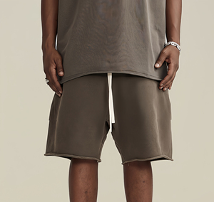 Shorts en coton personnalisés avec logo imprimé pour garçons, style streetwear, shorts pour hommes de haute qualité, nouveau design, shorts pour hommes en couleur unie - Product Image 6