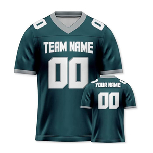 Maillot de football américain personnalisé 2026, col en V, dégradé de couleurs, impression par transfert thermique, polyester respirant, unisexe, pour adultes, tenue d'équipe - Product Image 5