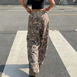 Pantalones Cargo de Poliéster Premium con Estampado Camuflaje, Cintura Elástica, Ajuste Holgado, Casuales para Exteriores, con Logotipo Personalizado, Ropa Deportiva al por Mayor - Product Image 3