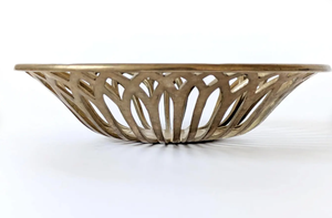 Bol à fruits de luxe en aluminium moulé, idéal pour mariage, Diwali, facile à transporter, présentoir de comptoir, centre de table, décoration intérieure - Product Image 3