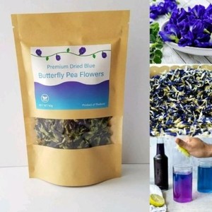 Poudre de fleurs de pois papillon séchées, colorant naturel bleu à base de plantes, pour cocktails, mocktails et thé Blue Velvet. - Product Image 3