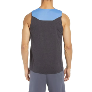 Débardeur sans manches gris foncé pour homme, col rond, tricoté, couleur unie, style sportif, séchage rapide, débardeurs en coton pour homme - Product Image 6