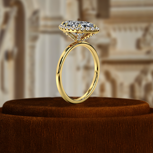 1CT Marquise Lab Grown Diamond Bridal <b>Ring</b>, Halo Wedding <b>Ring</b>, Marquise Cut <b>Ring</b> Pave <b>Set</b> <b>Ring</b> , IGI Certified Promise <b>Ring</b> - Product Image 6