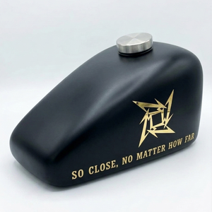 White Aluminium Funeral Urn Fuel Tank Shape <b>Memorial</b> <b>Keepsake</b> with Metal Lid Custom Pattern - Product Image 3