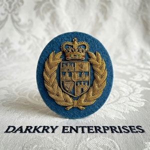 Insignia Circular Bordada a Mano con Hilo de Oro Personalizado, Parche de la Gran Logia Metropolitana, Distintivo de Blazer, Emblema de Regalia Masónica - Product Image 1