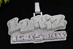 Pendentif Lettre Initiale Personnalisé Hip Hop de Luxe en Moissanite, Argent Sterling 925 Plaqué Rhodium/Or, Sertissage Griffe, Breloques Brillantes - Product Image 6