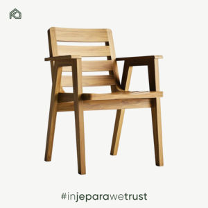 Fauteuil minimaliste en teck massif de qualité supérieure, chaise de salle à manger moderne en lin pour hôtel, restaurant, café, terrasse, meubles d'extérieur - Product Image 4