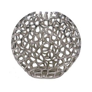 Handmade Silver Plated Iron Flower <b>Vase</b> <b>Unique</b> Coastal Design Oval Shape for Outdoor Home Hotel Wedding Elegant Pot Holder - Product Image 6