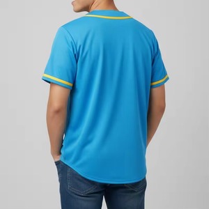 Camisetas de Béisbol Azules Personalizadas, Cosidas, para Hombres, Mujeres y Jóvenes, Camisetas de Béisbol Personalizadas con Botones, Diseño de Uniformes Deportivos para Equipos - Product Image 5