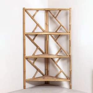 Estante de Bambú Natural, Organizador de Almacenamiento de Esquina de Múltiples Niveles para Sala de Estar, Dormitorio, Decoración del Hogar - Product Image 3
