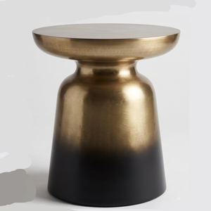 Tabouret sur pied en étain brossé de qualité supérieure, table à boissons moderne pour salon - Product Image 6