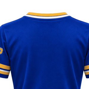 Maillot de hockey pour femmes SGRho, bleu royal, lettres grecques brodées, col en V, manches courtes, vêtements de sport pour équipes de sororité - Product Image 4