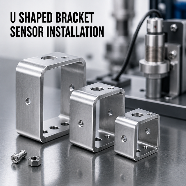 OEM U Shaped Metal Mounting Bracket with ±0.01mm Tolerance, Precision Bending Part for Sensor Installation
