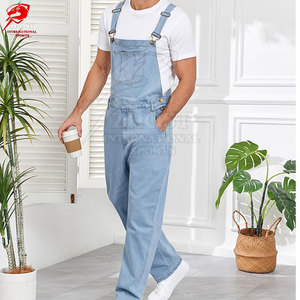 Best Selling <b>Men</b> Jeans <b>Overall</b> Loose Fit Functional Pocket Design Soft Fabric Stylish Everyday Lifestyle Clothing - Product Image 2