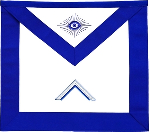 Tablier maçonnique violet et blanc avec symbole brodé pour artisanat, tablier personnalisé avec logo et bordure bleu bordeaux pour artisanat - Product Image 4