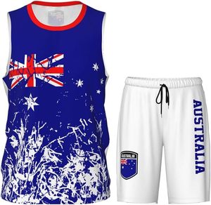 Uniforme de Baloncesto con la Bandera de Australia para Hombres, Mujeres y Adultos, Conjunto Deportivo de Entrenamiento - Product Image 2